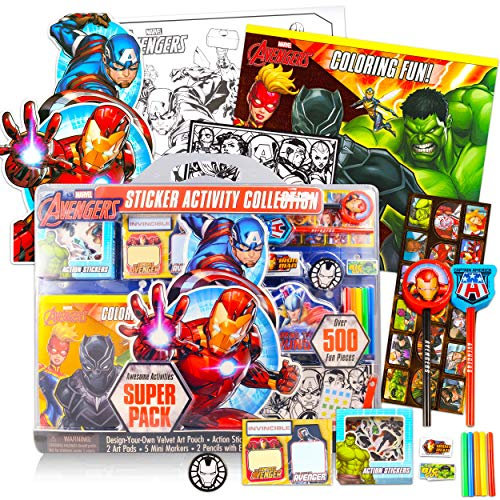 Marvel Avengers Activity Set für Kinder – Ultimatives Superhelden-Kunst- und Bastel-Set mit Aktivitätsbuch, Blöcken, Aufklebern und mehr