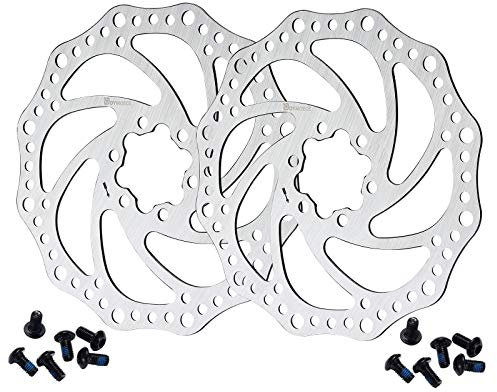 Dymoece 2 Pcs Bike Disc Brake Rotors with 12 Bolts 140mm/160mm/180mm/203mm for MTB Mountain Road Bicycle