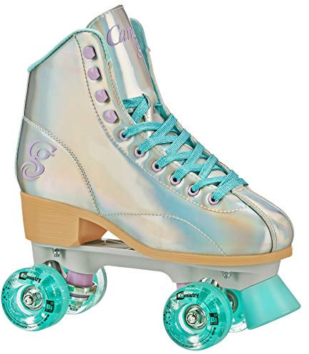 Roller Derby Elite Candi GRL Rollschuhe, Hologramm/Blau, Größe 08