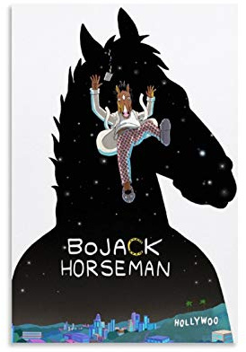 RUIQIU BoJack Horseman TV Drama Poster Leinwand Gemälde Poster Wandkunst Drucke Hängende Poster Schlafzimmer Zuhause Moderne Dekoration Geschenkidee 40 x 60 cm
