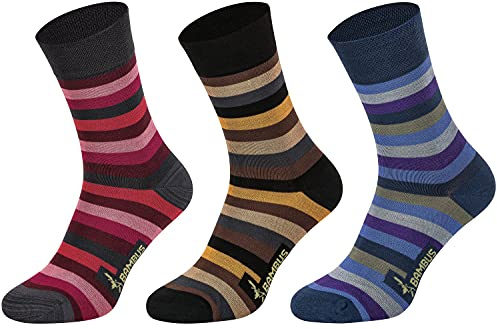 Tobeni 6 Paires Chaussettes Bambou sans Élastique Unisexe
