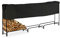 Relaxdays Kaminholzregal mit Abdeckung, Metall, HBT: 122 x 370 x 38,5 cm, außen, großes Regal für Brennholz, schwarz
