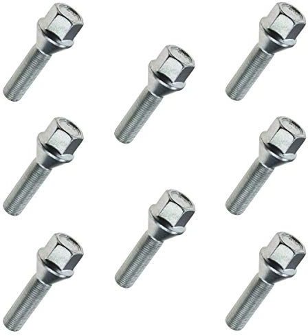 8X Radschrauben Radbolzen M12x1,25 40mm Kegelbund Kegel SW17 Längenauswahl