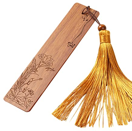 PLABBDPL Lesezeichen, Holz-Lesezeichen, originelle Geschenkideen, Abschlussfeiern, Motivationsspruch, Kirschholz, 1 Stück