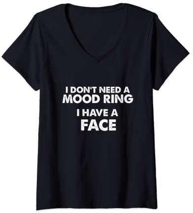 Damen Funny mood ring meme T-Shirt mit V-Ausschnitt