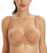 Lemorosy Reggiseno Senza Spalline da Donna Push Up con Ferretto Senza Schienale con Coppe Sagomate(4G,Noci)