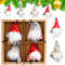 4 Set Weihnachtswichtel, Plüsch Baumanhänger, Santa Claus Pendants, Baumanhänger Weihnachtsanhänger, Christmas Hanging Gnomes, Niedlich Weihnachtspuppe in Geschenk, Geeignet für Christbaumschmuck