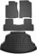 OMAC Fußmatten & Kofferraumwanne Set kompatibel mit Honda CR-V 2012-2017 Gummi TPE Schwarz 5X