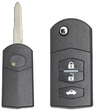 Remote Control Key Shell Compatible with Mazda 3 5 6 M6 RX8 MX5 Replacement Shell Repair Shell Replacement Virgin Blade (3 Keys)
