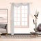 SCHOAL Voile Querbehang Transparenter Freihandbogen Uni Freihanddeko einfarbig Deko Gardinen Dekoschals Vorhang Wohnzimmer Gardinenschals 1 Stück HxB 90x400cm Grau