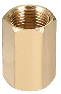 Adattatore raccordo in ottone per riduttore di co2 / o2 e bombola azoto attacco f-f w 21.8 x 1/14 rhe - c5419001