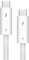 GENESOL Thunderbolt 4, 1m, USB 4, USB C to USB C Data Cable, 240W PD 3.1, 40Gbps Grey/White Nylon Braided Cable