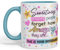 Vixar Tasse en céramique colorée Sometimes Amazing People Forgot... 330 ml - Cadeau pour le travail, le bureau, le thé, le café (turquoise)