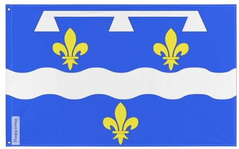 Drapeau de la Loiret Plusieurs Tailles en Polyester 192x288cm 2. 2 œillets à gauche