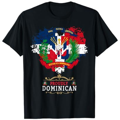 Wappen Republica Dominicana für Kinder & Dominikanische Flagge T-Shirt