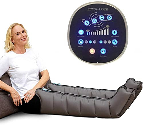 WYFDCL Pressotherapy Air Compressor Foot And Leg Massager Arms Waist Compression Boots Portable Health Machine With 4 Cavity Chamber For Muscle Pain Relief