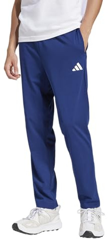 Adidas Mens Essentials Linear Single Jersey Sportswear Pants, Dark Blue/White, 3X-Large