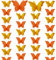 Ruidee 4 Stück Papier Schmetterling Banner 2.8m 3D Schmetterling Girlande zum Aufhängen Bunte Schmetterlings Papiergirlande für Hochzeit,Geburtstag Party Dekoration (HD/Orange)