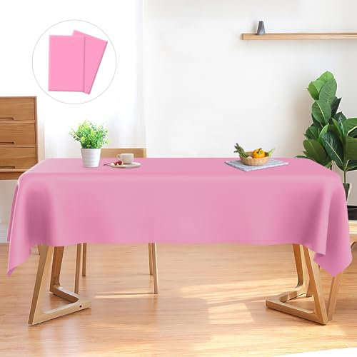 Sociaooil Nappe Rose,Nappe Jetable,Nappe Rectangulaire,Nappe Anniversaire,Nappe Plastique,Nappe Halloween,Nappe Noel,Nappe Exterieur Impermeable Jardin,Nappe Intissé,Nappes Jardin,Nappe Thanksgiving