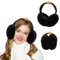 Justay Comf Ohrenschützer Damen Ohrenwärmer Verstellbarer Winter kuscheliger Earmuffs Warme Toll Geschenk für Frauen, Schwarz