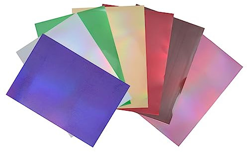 Anneome 7stücke Holografische Glitzer-vinylfolien Diy-dekorationen Bastel-vinylfolien mit Hoher Klebkraft und Farbbeständigkeit Kompatibel mit Schneideplottern Zufällige Farbe