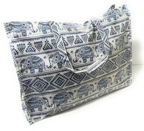 BRANDELIA Bolso grande Playa Plástico Reciclado Multiuso Piscina Picnic Compras Bolso de verano familiar Impermeable con Cremallera y Bolsillo interior, Elefantes