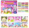 AUAUY Mosaik Bastelset Kinder, 4 Stück Mosaik Bilder mit Klebepunkten, Buntes Klebepunkt Pappe zum Basteln, DIY handgefertigte Kunst Puzzles, Klebepunkt Aufkleber, Kunsthandwerk Scrapbooking Sticker