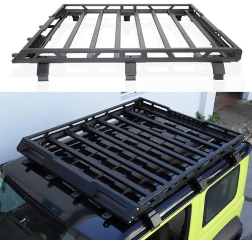 XNYXLPP Gepäckträger auf dem Dach, Dachträger-Korbschale aus Aluminiumlegierung, Dachgepäckträger, Gepäckträger, für Suzuki Jimny