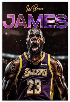 GJHTQLP LeBron Poster James Poster (2) Leinwandposter Wandkunst Dekor Druck Bild Gemälde für Wohnzimmer Schlafzimmer Dekoration 30 x 45 cm
