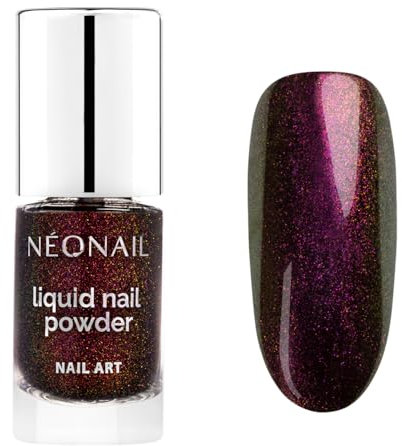 NÉONAIL Liquid Nail Powder Chameleon 02 - Flüssiger Nagelpuder - Chrome Nail Powder - Glitzer Nägel Puder - Nail Art - Nageldesign Zubehör - Glitter Powder - Chrom Nagelpuder - Grün, Rose - 6,5 ml