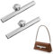 OQKAHIV 2 Stück Taschenverschluss Metall, Drehverschluss für Taschen, Taschenverschluss Steckschloss für Tasche, Geldbörse Sperre Twist Turn Lock, für Tasche Handtaschen DIY Handwerk, Silber