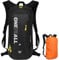 LOCAL LION Fahrradrucksack 6L Wasserdicht, Kleiner Wanderrucksack Damen, Mountainbike Rucksack Herren für Alltag Radsport Laufen Wandern Schwarz