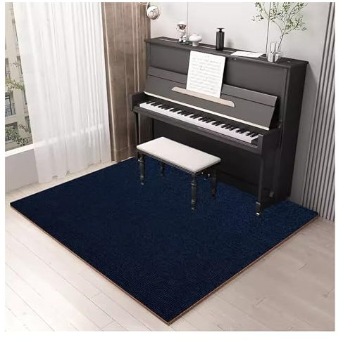 Schallschutzmatte für Klavier und Trommel, rutschfest, 6 mm dick, 120 x 180 cm, Blau