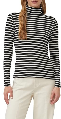 s.Oliver Gestreiftes Longsleeve im Slim Fit mit Rollkragen
