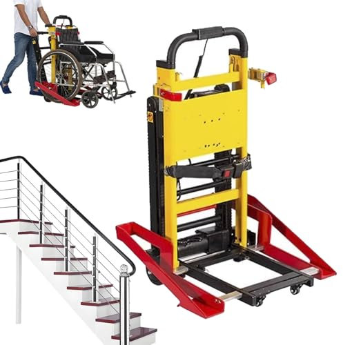 RSQQL Elektrische Rollstühle for Treppensteigen, Stuhl for Treppensteigen, Rollstuhl-Dockingwagen, tragbarer Treppenlift for Behinderte und ältere Menschen