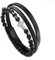 Oykrueats Armband Herren Schwarz,Kreuz Jesus Christusherren Armband,Naturstein Magnetverschluss Herren Leder,Verstellbaren Kreuz Men's Bracelets,Für Männer Christen Großväter Väter Onkel Brüder
