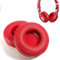 Cuscinetti auricolari compatibili con cuffie Beats Mixr, cuscinetti di ricambio in pelle di agnello, rossi