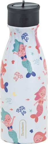 Tandem Botella Térmica 350ml MERMAID Acero Inoxidable, Doble Pared, Sin BPA, Antigoteo, Mantiene Frío 24h, Calor 12h