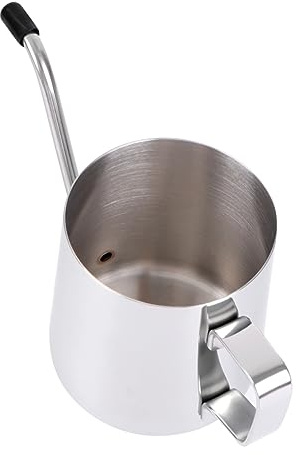 ARTSEWPLY Hervidor De Acero Inoxidable 250ml Para Café Manual Tetera De Café Cafetera Resistente Corrosión Diseño Ergonómico Adecuado Para Uso Doméstico y Comercial