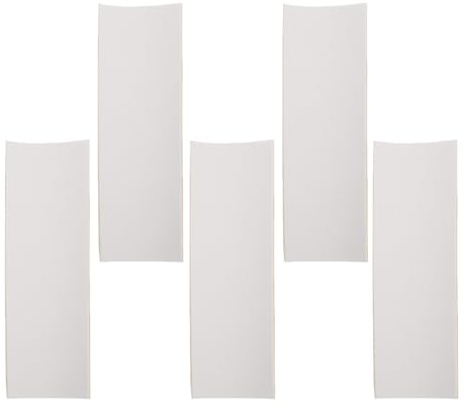 5 Stück Fingerboard Grip Tape mit Silikon und Schaumstoff, Weiß | Rutsch, Matte Oberfläche, 11x3,8x0,1cm, für Decks, Indoor Training und Wettkampf