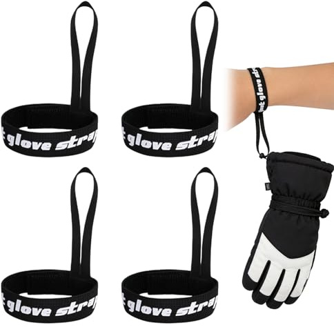 4 Stück Skihandschuhleine - Handschuhleine,Handschuh Schlaufen,Handschuh Band,Snowboard Leash,Handschuhschlaufen Ski,Handschuhschlaufen,Outdoor Sport Hängende Handschuhe Ski Sport Im Freien Zubehör