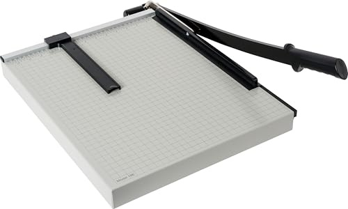 Dahle Vantage 18e Papierschneidemaschine, 45,7 cm Schnittlänge, 15 Blatt, automatische Klemme, verstellbare Führung, Metallsockel mit 1,27 cm Gitterlinien, Guillotine Papierschneider