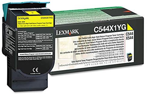 Lexmark C544X1YG C544 C546 X544 X546 X548 Toner Cartridge (Yellow) in Retail Packaging
