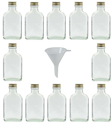 Viva-Haushaltswaren Lot De 15 Bouteilles En Verre Avec Bouchon À Visser 100 Ml + Entonnoir Ø 7 Cm