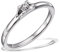 Goldmaid Damen-Ring Verlobung Solitär 585 Weißgold rhodiniert Diamant (0.10 ct) Brillantschliff weiß Gr. 56 (17.8) - So R6329WG56 Verlobungsring Diamantring