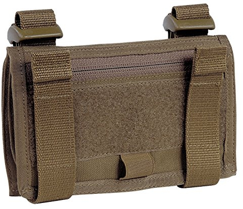 Tasmanian Tiger TT Wrist Office - Aufklappbare Falttasche für Armgelenk Unterarm Falt-Tasche mit Klarsichtfächern für Karten, Coyote Brown