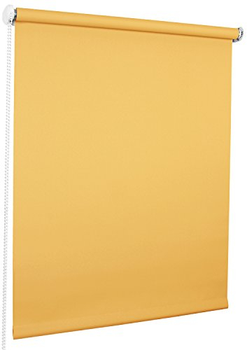 ROLLMAXXX Standard-Rollo Lichtdurchlässig Seitenzug Kettenzugrollo Tageslicht Sichtschutz (80 x 190 cm, Gelb)