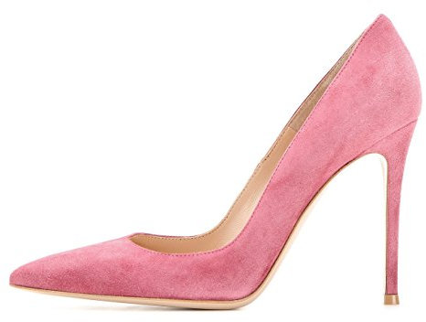 EDEFS Damen Party Pumps Abendschuhe Abiball Brautschuhe Pink Suede Größe EU39