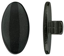 SPORTS WORLD VISION Titanium Glasses Nose Pads | Non-Slip Oval Titanium Nose Pads for Glasses | 13mm Screw-in Easy Replacement & Comfortable Fit - 1 Pair in Black Finish for Suitable Eyeglasses