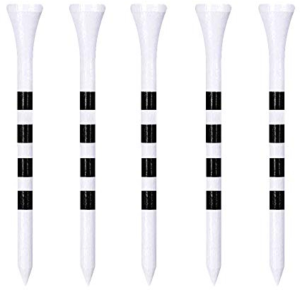 Zivisk Golf Tees Holz - 100 Stück 83mm Bambus Tees(Weiß)
